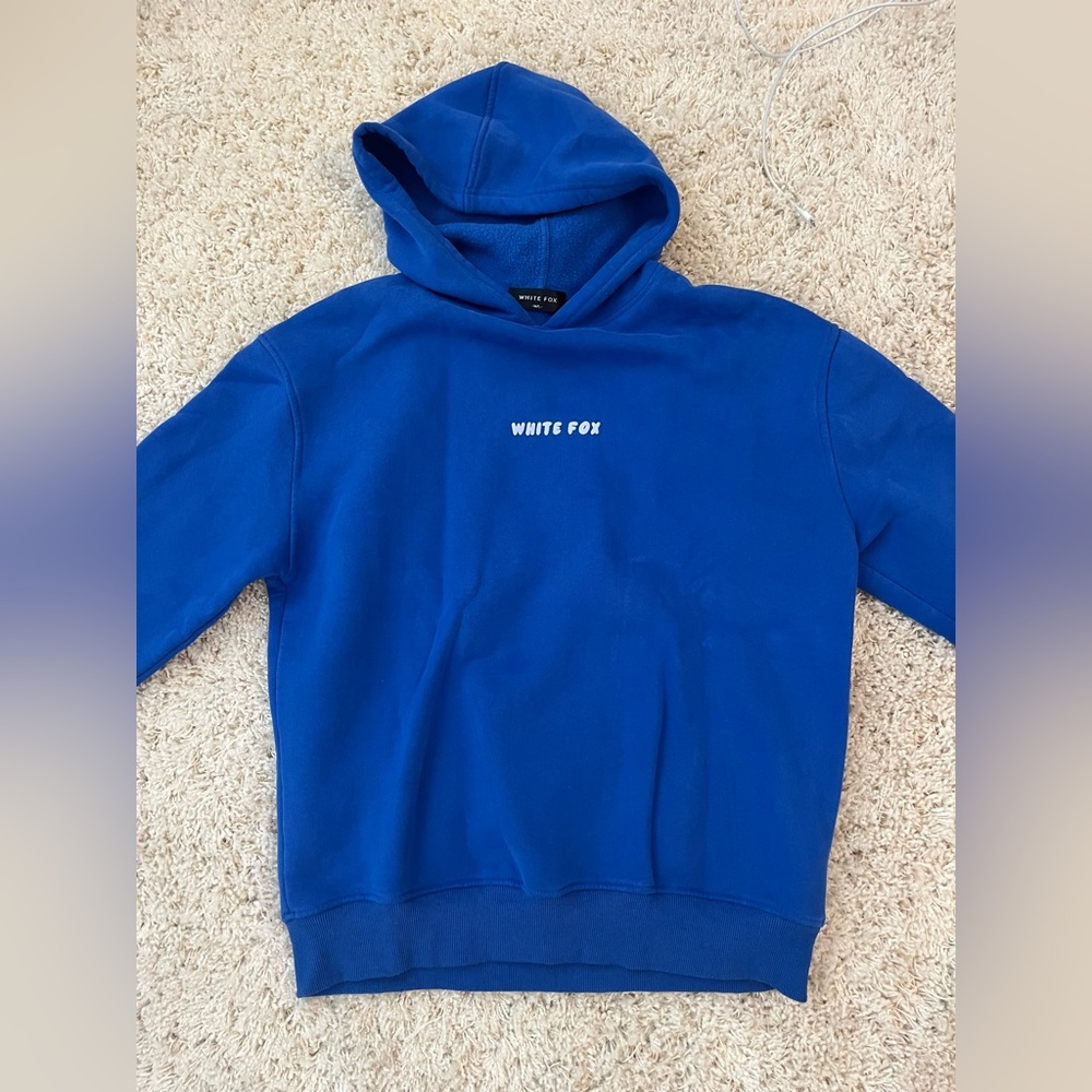 White Fox Blue Hoodie